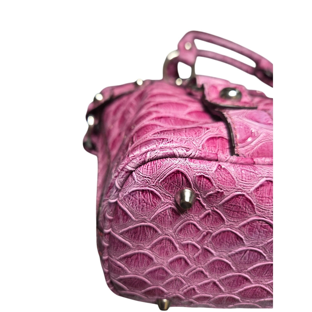 Guess Vintage Pink Studded Crocodile Bag