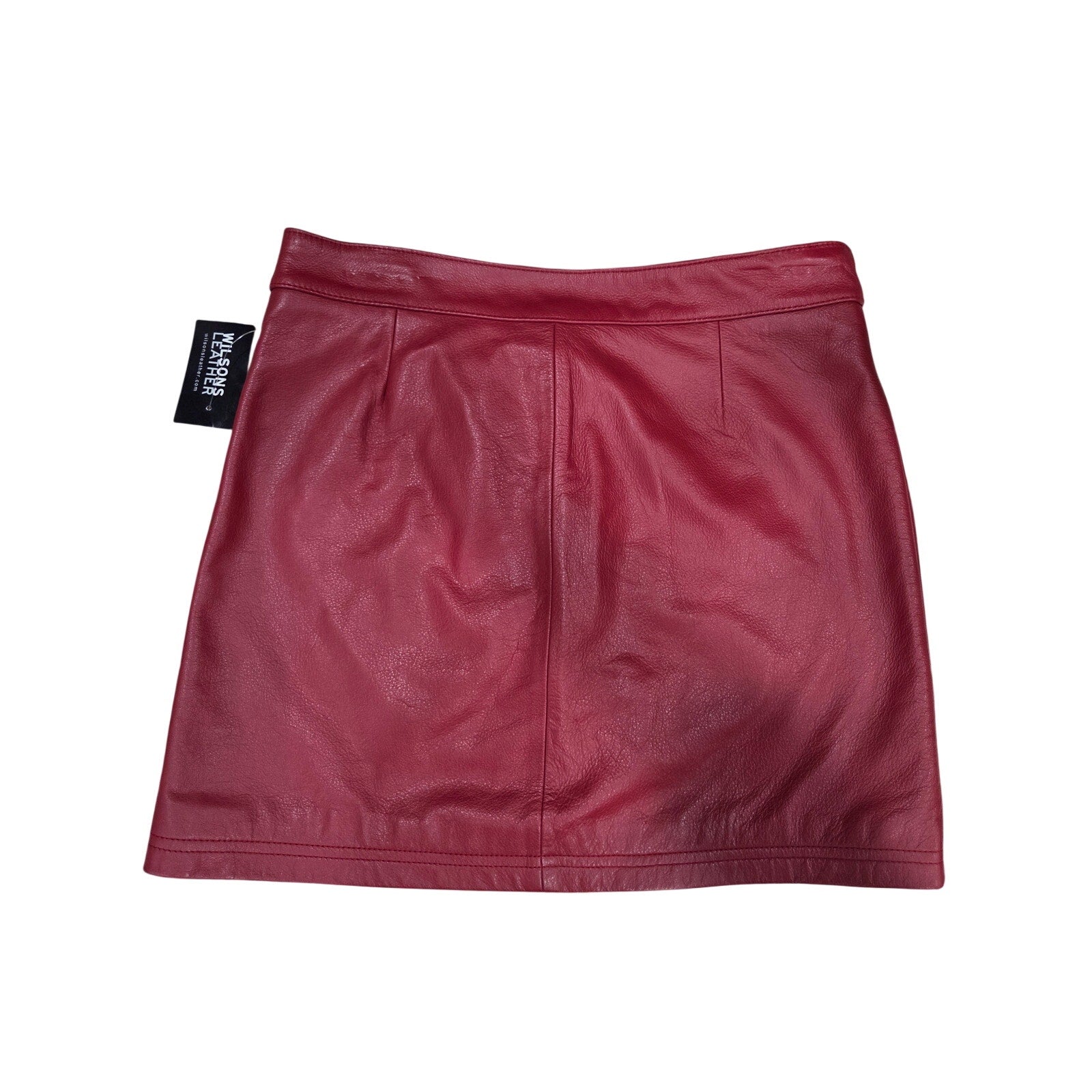 NWT Vintage 90's Wilson's Red Leather Mini Skirt Women's Size 4
