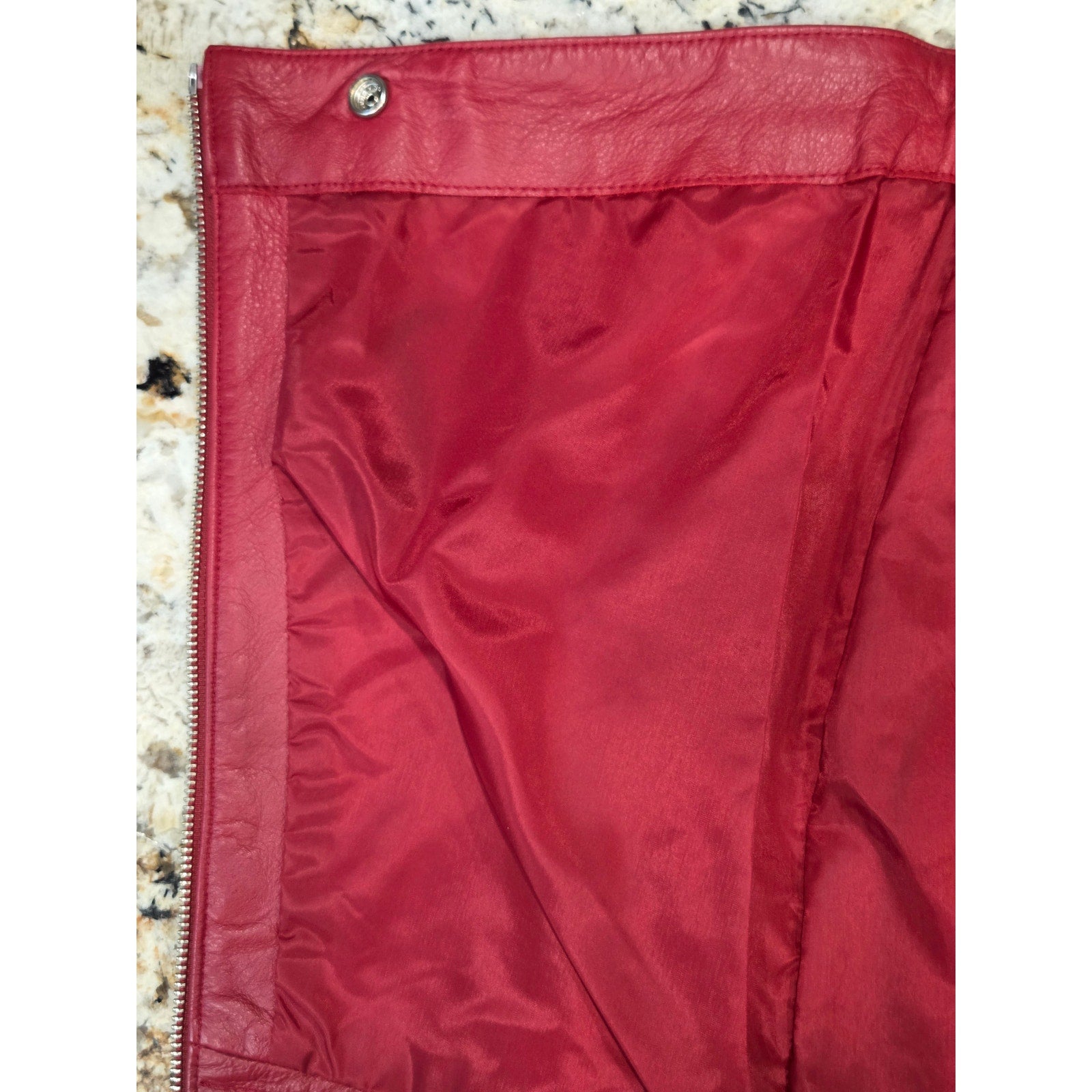 NWT Vintage 90's Wilson's Red Leather Mini Skirt Women's Size 4