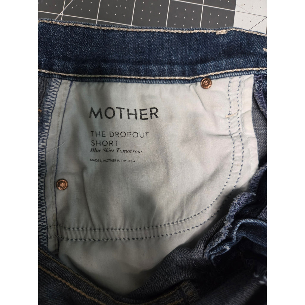 Mother "The Drop Out" Fray Denim Shorts Women's Size 26