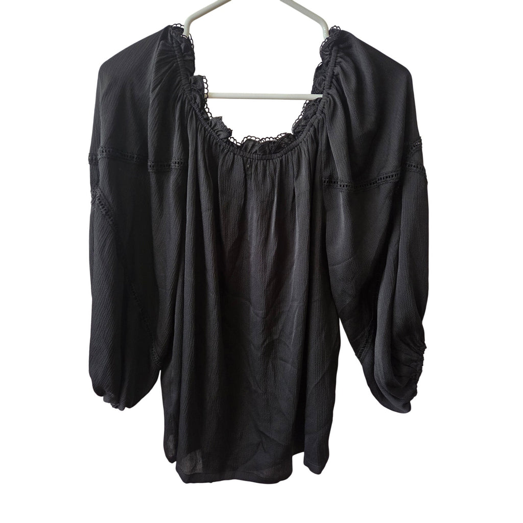 Max Studio Blouse with Long Puff Sleeves Women's Size XL