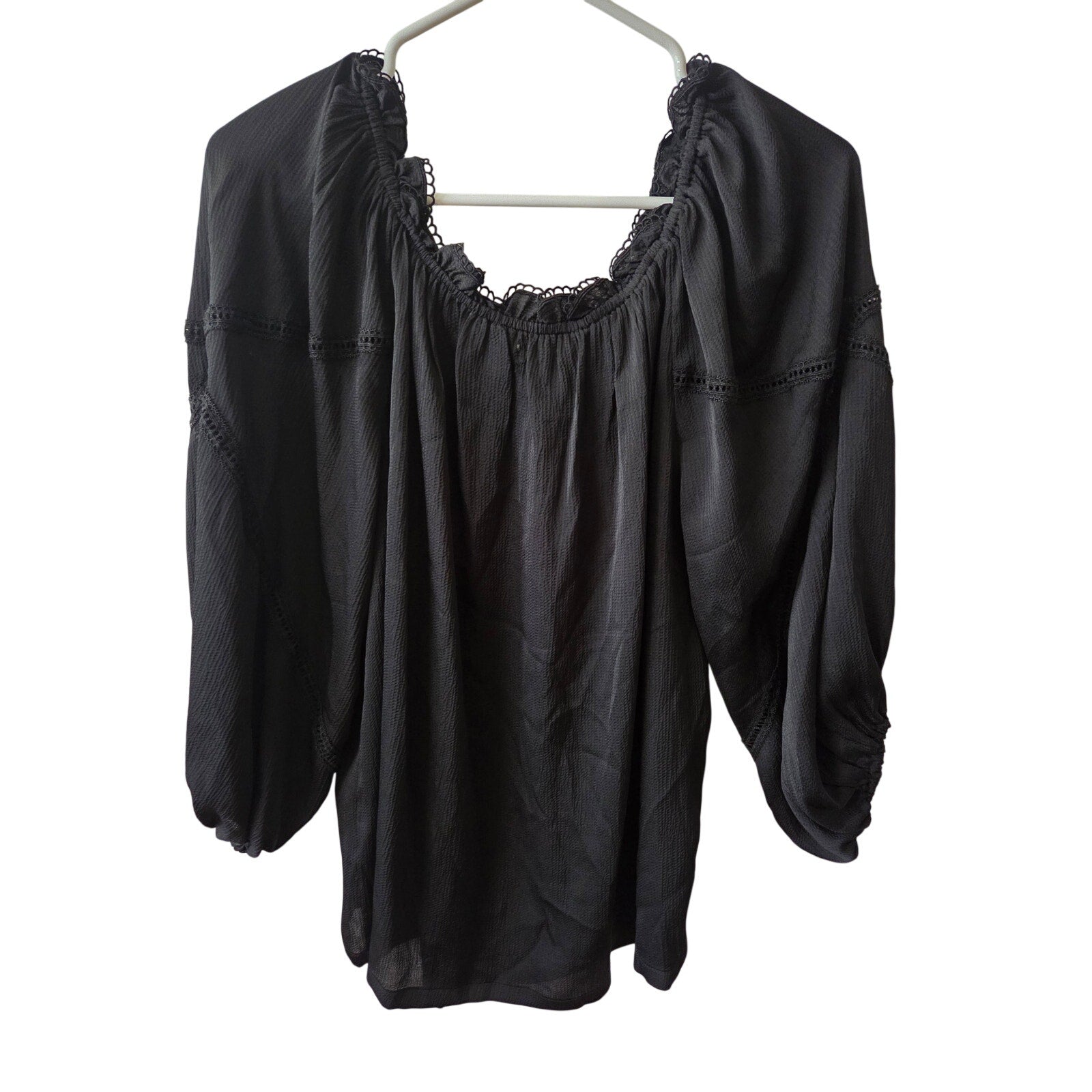 Max Studio Blouse with Long Puff Sleeves Women's Size XL