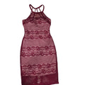 Guess Halter Dress with Burgundy Lace Overlay Women's Size 4