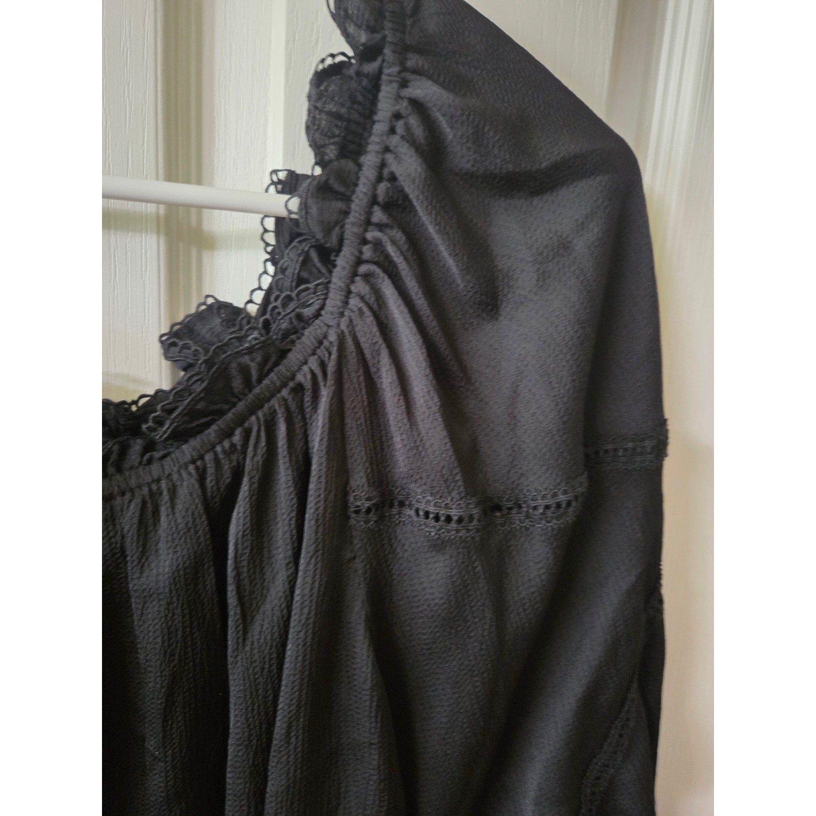 Max Studio Blouse with Long Puff Sleeves Women's Size XL