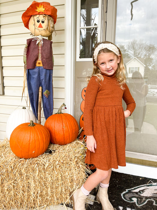 Adorable Autumn Festive Youth Dress