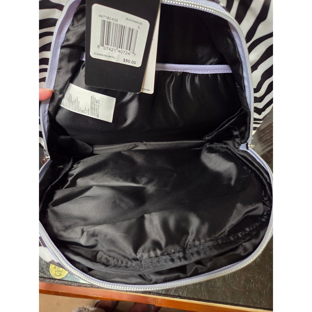 NWT Hurley Girls Blk/Wht Flip Up or Down Backpack 4A7180-K25