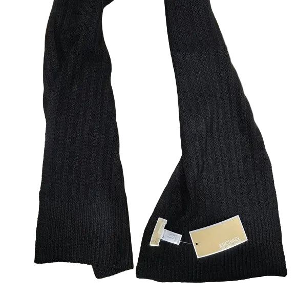 NWT Michael Kors Ribbed Knit Scarf with Silver Tone Logo & Ebellishments4
