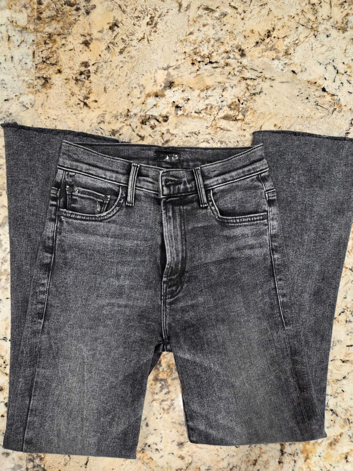 NWOT Mother The Insider Crop Step Fray Jeans In Train Stops Women's Size 240