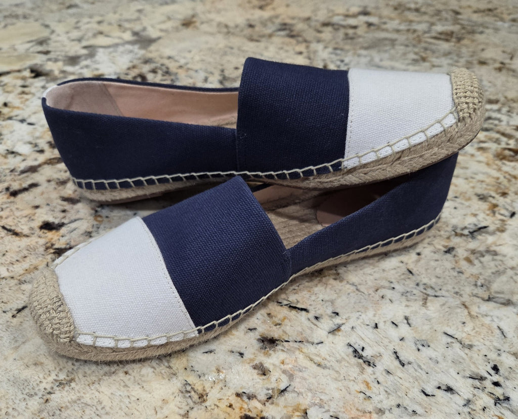 J. Crew Women's Espadrilles Shoes in Canvas with Toe Cap Size 7.53