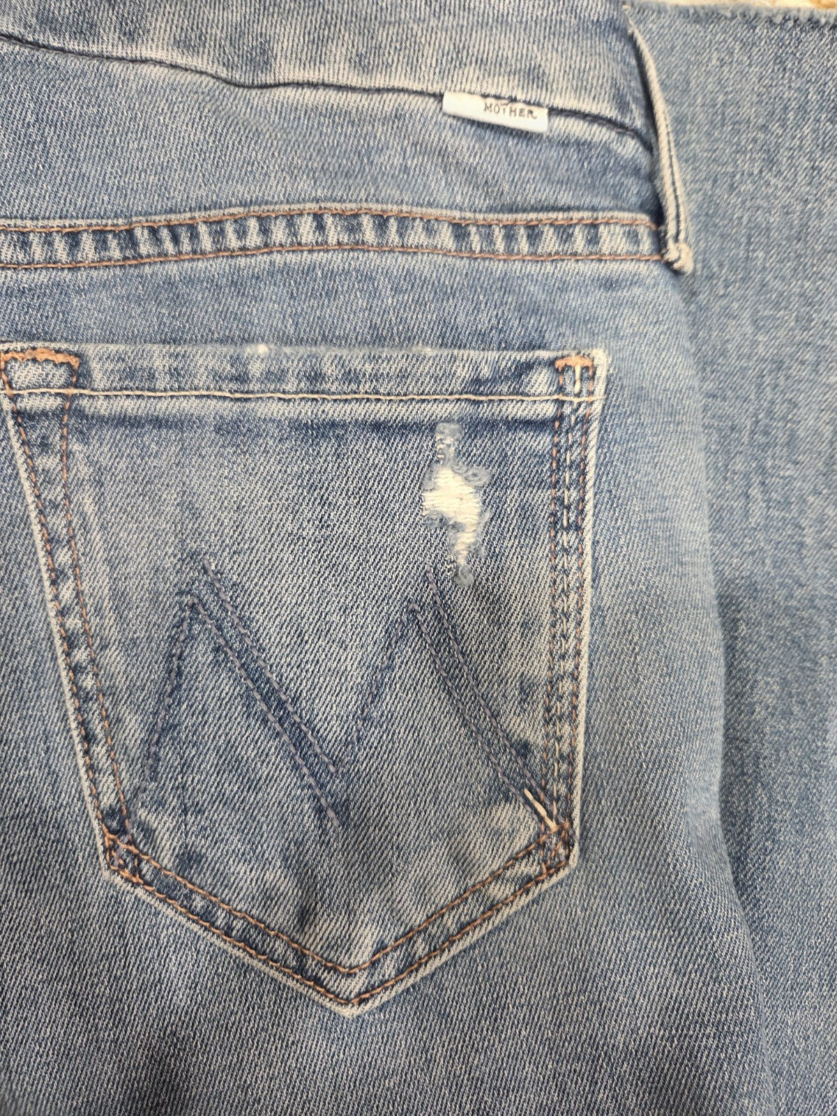 NWT Mother The Looker Ankle Fray Jeans Not Cut & Pasted Women's Size 246