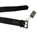 Vince Camuto Black Belt with Silver Tone Buckle Size M/L0