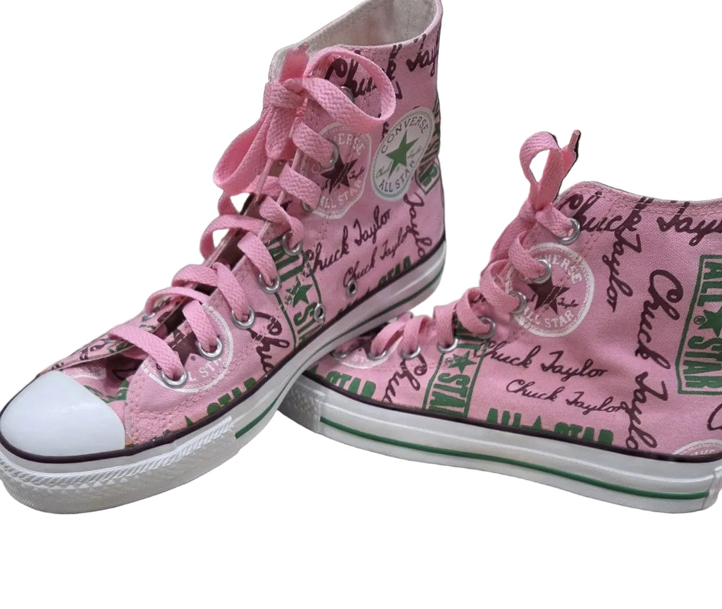 NWOB Converse Allstar High Top with Repeated Logo Men's Size 8 Women's Size 10 1