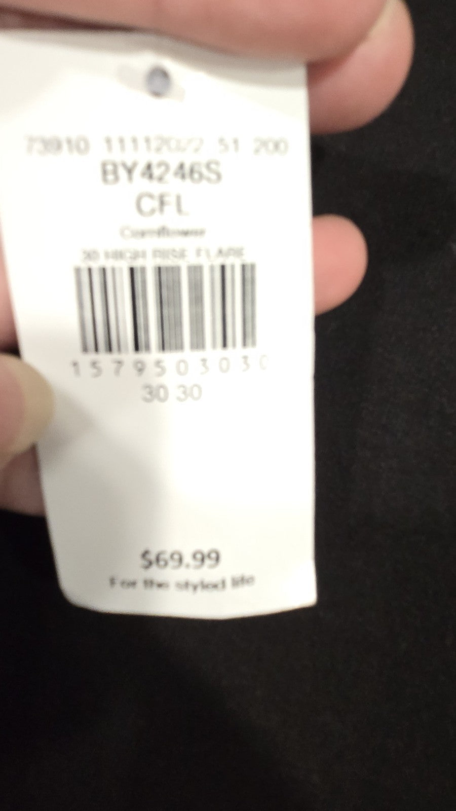 Flying Monkey Jeans 30x30 NWT Black High Rise Flare 4