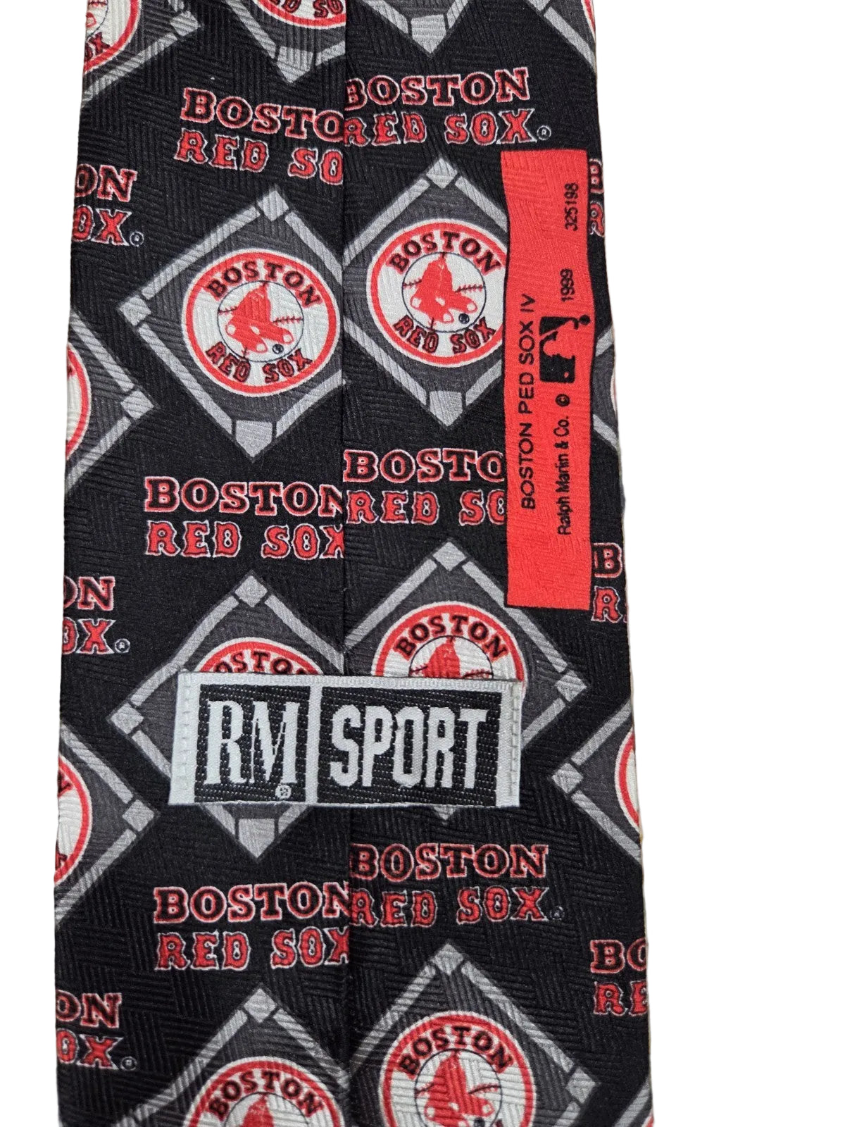 Vintage 1989 Boston Red Sox Ralph Marlin Tie 100% Silk 57 In X 3.37 In2