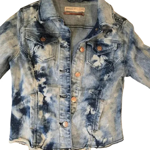 Anthropologie Pilcro Blue Distressed Jean Jacket Women's Size XS0