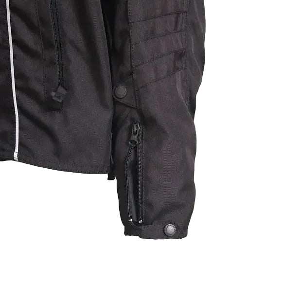 FLY Black Motorcycle Jacket with White Accents Size 13/14 Unisex5