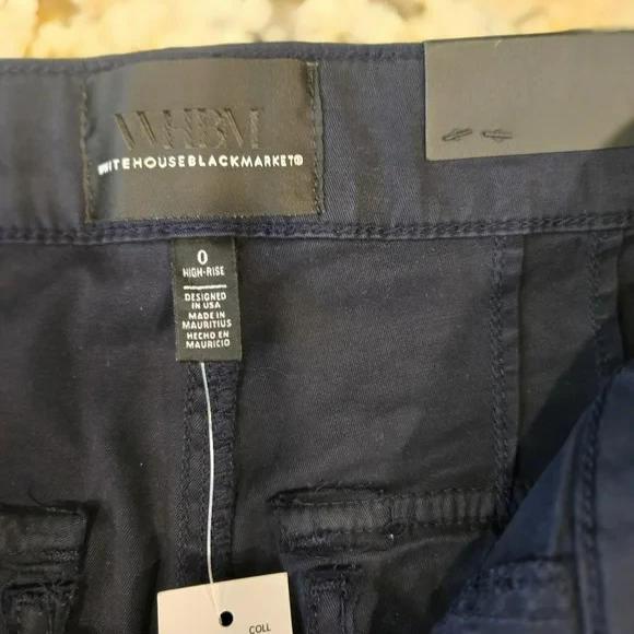 NWT White House Black Market High Rise Slim Ankle Pret-A-Jet Dark Navy Pants8