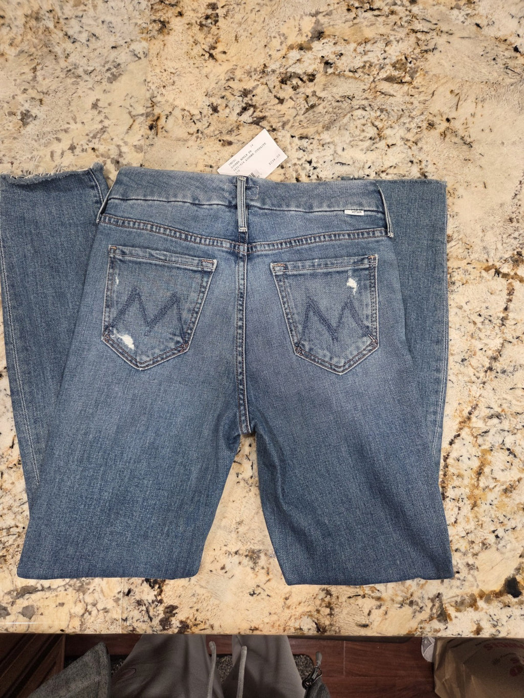 NWT Mother The Looker Ankle Fray Jeans Not Cut & Pasted Women's Size 245