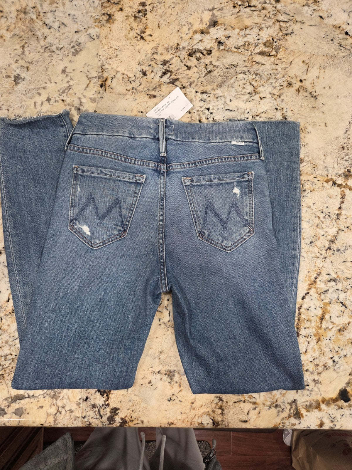 NWT Mother The Looker Ankle Fray Jeans Not Cut & Pasted Women's Size 245