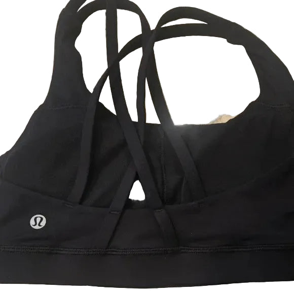 NWT Lululemon Energy Bra Medium Support, B-D Cups with Neon Yellow Accent1