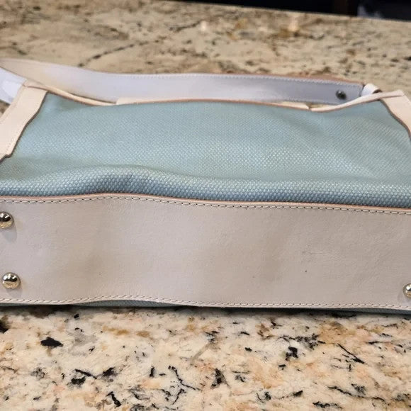 NWT Dooney & Bourke Blue and White Shoulder Bag with Modern Design8