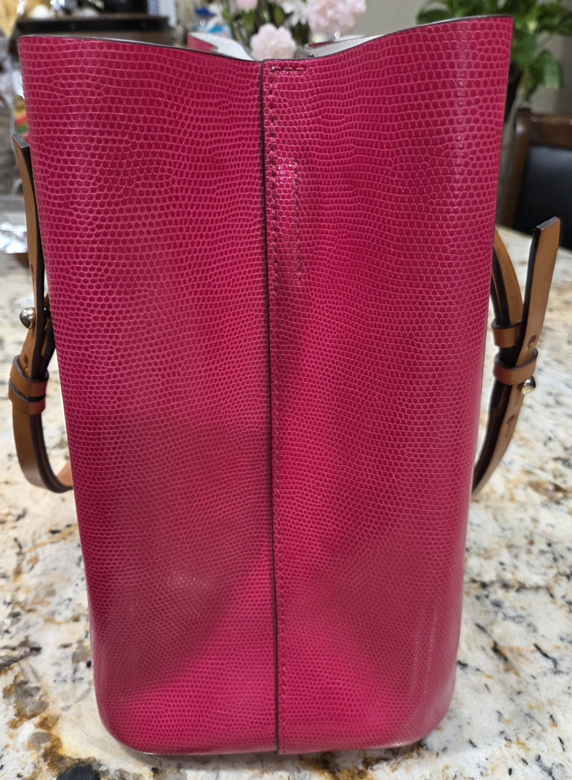 Dooney & Bourke Janette Tote Fuchsia/White6