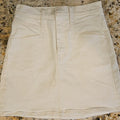 NWT Madewell Heritage Stretch Denim Straight Mini Skirt in Tile White Size 240