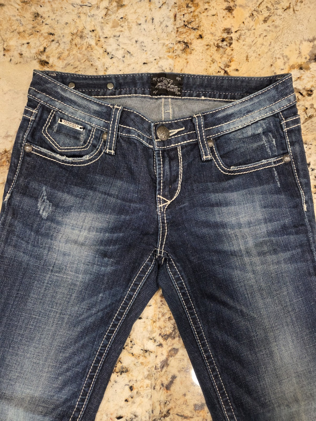 ReRock for Express Skinny Jeans Low Rise Size 2 Regular (29 x 31) 2