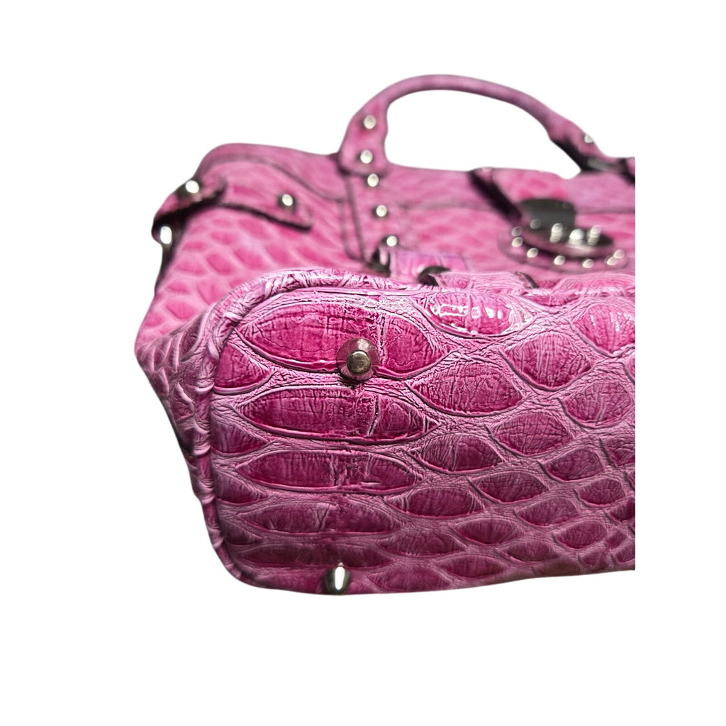 Guess Vintage Pink Studded Crocodile Bag