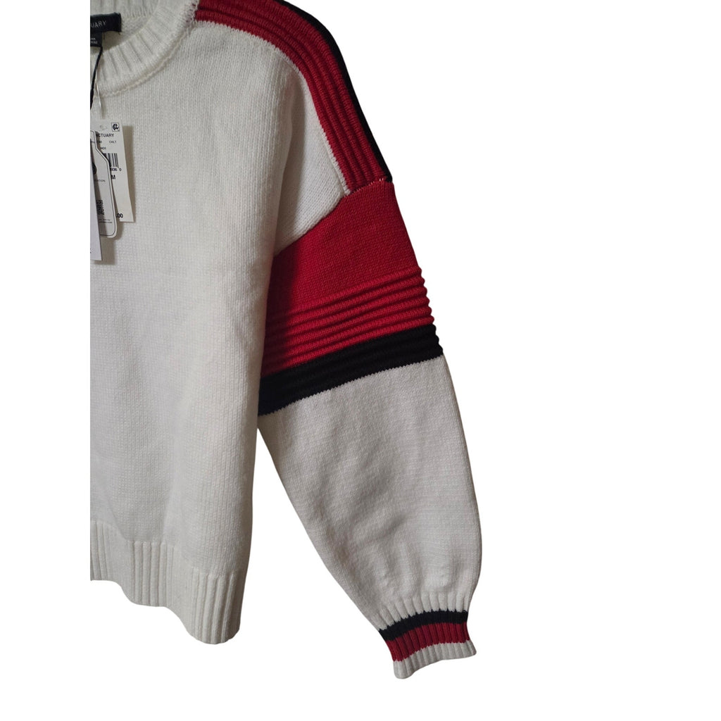 NWT Sanctuary Sporty Stripe Crewneck Sweater Size M