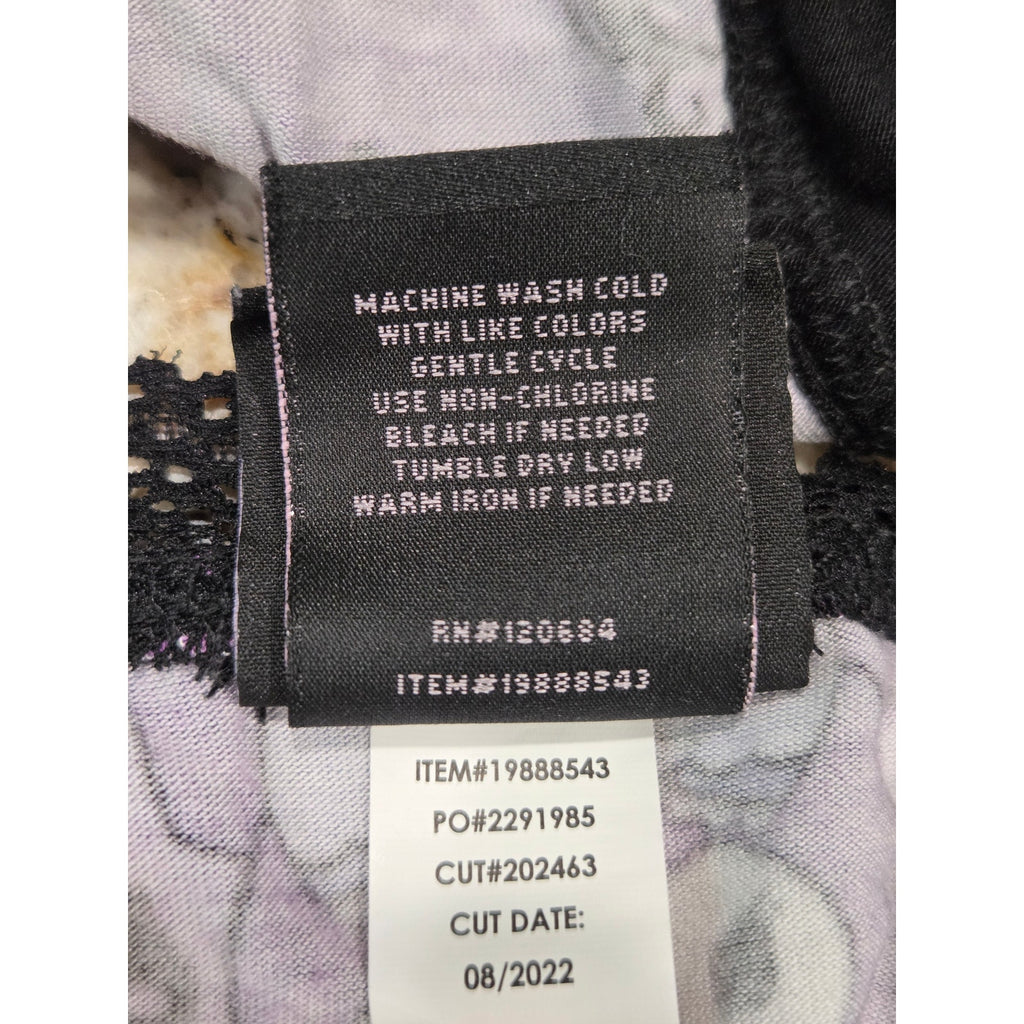 Hot Topic Kuromi By Sanrio Mesh Lace-up Tank Top Women's Size L