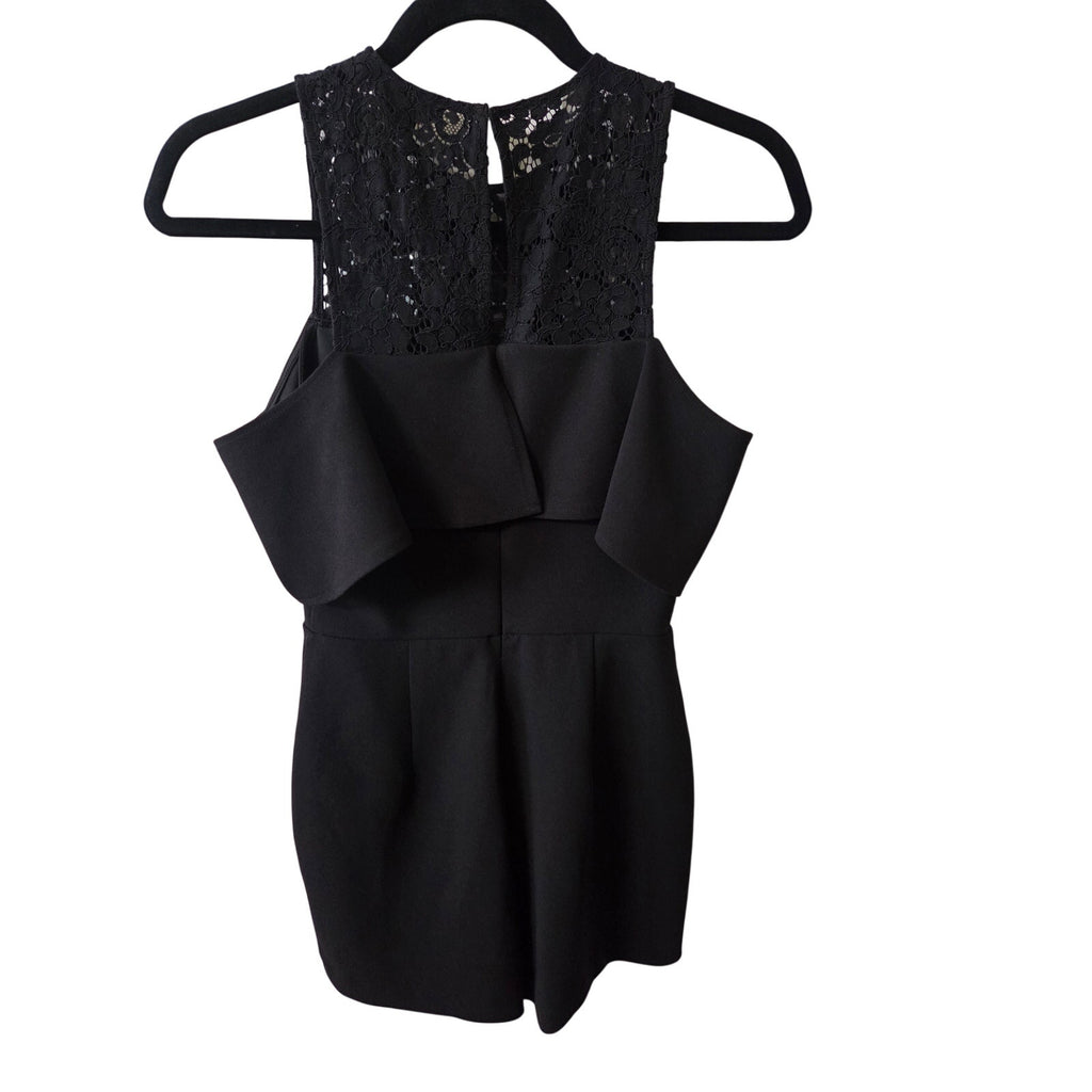 Express Black Romper with Lace Neckline Women's Size 2
