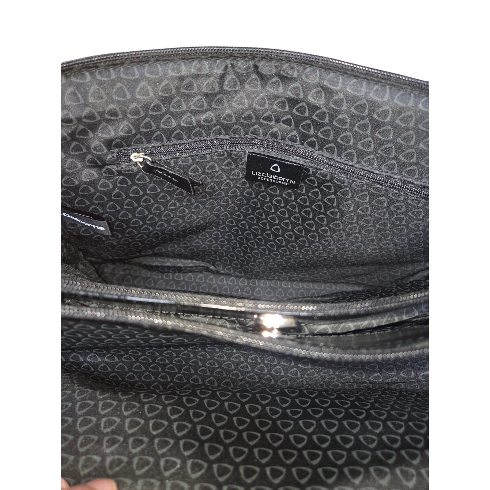 Liz Claiborne Black Patent Large Bag