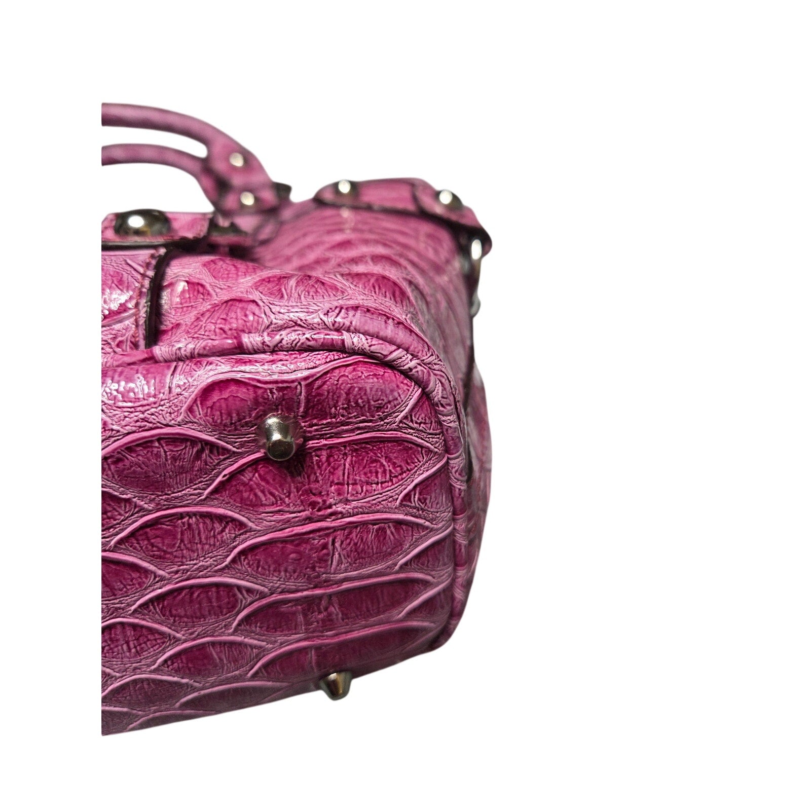 Guess Vintage Pink Studded Crocodile Bag