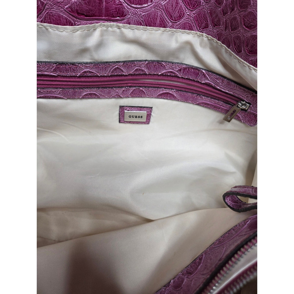 Guess Vintage Pink Studded Crocodile Bag