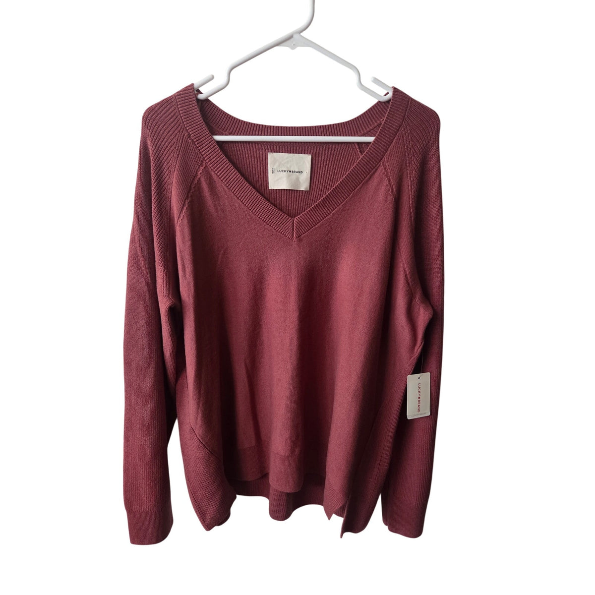 NWT Lucky V-Neck Sweater Women's Size L