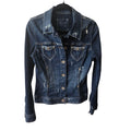 Guess Distressed Navy Denim Jacket Women's Size L