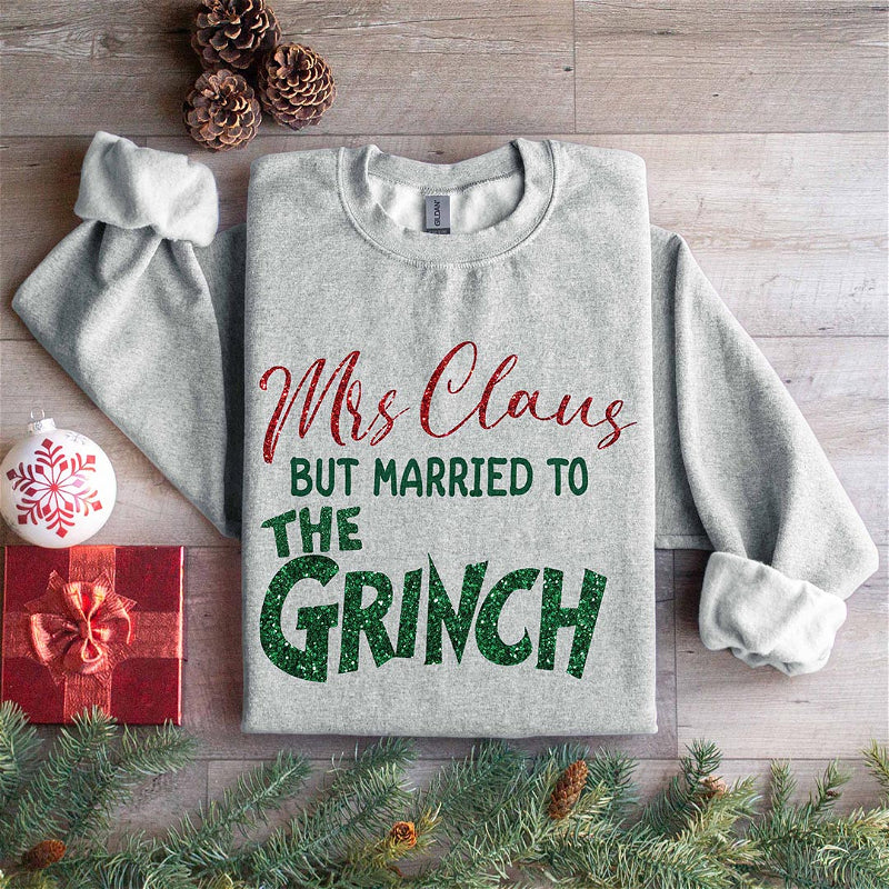 Mrs Claus but Married to the Grinch Crew