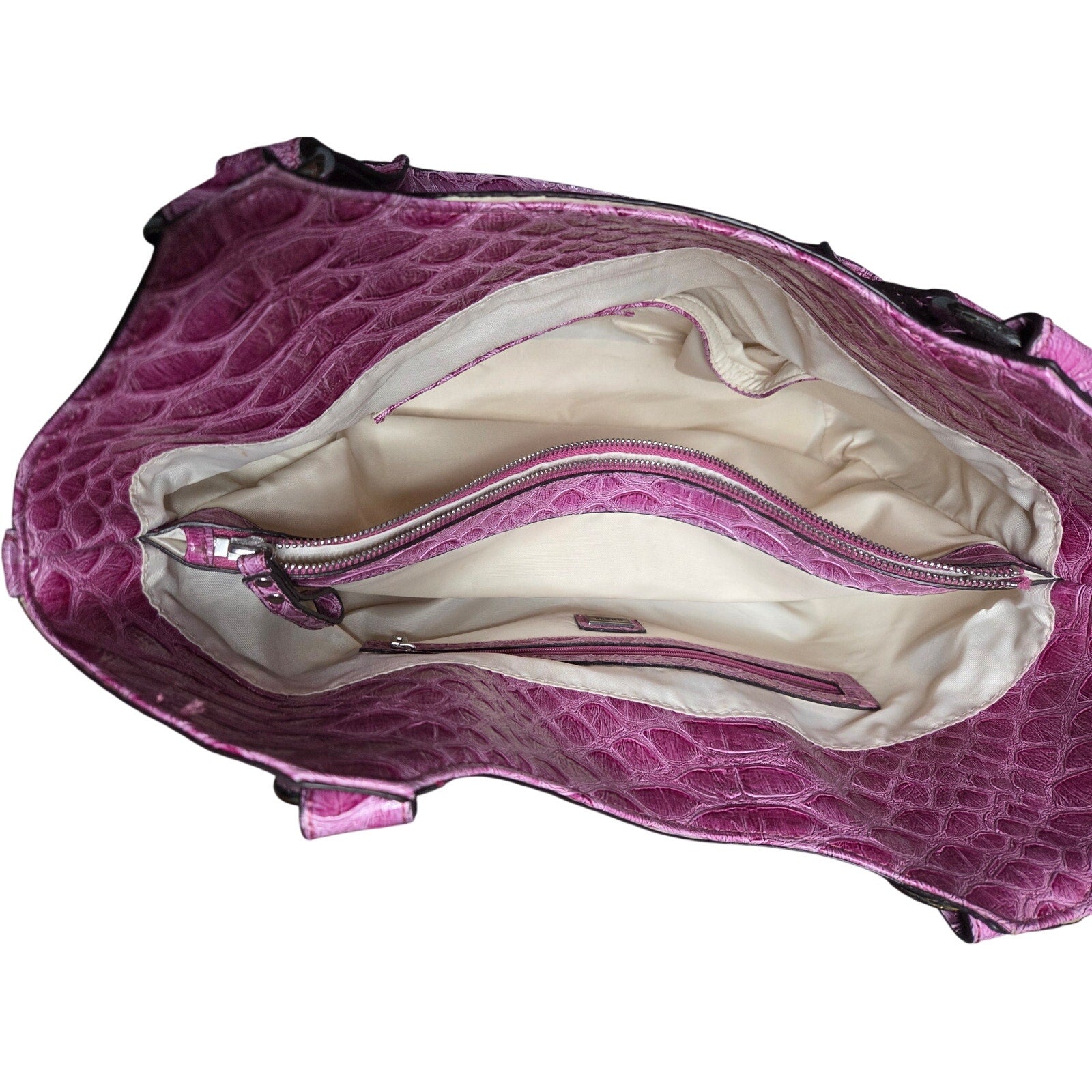 Guess Vintage Pink Studded Crocodile Bag