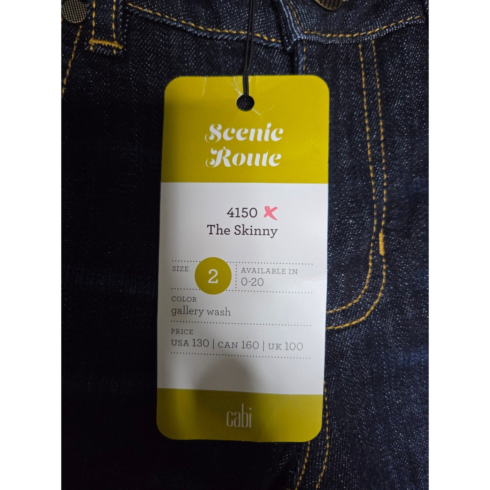 Cabi "Scenic Route" Skinny Jeans Dark Wash Women's size 2
