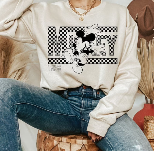 Mickey checkered Crew