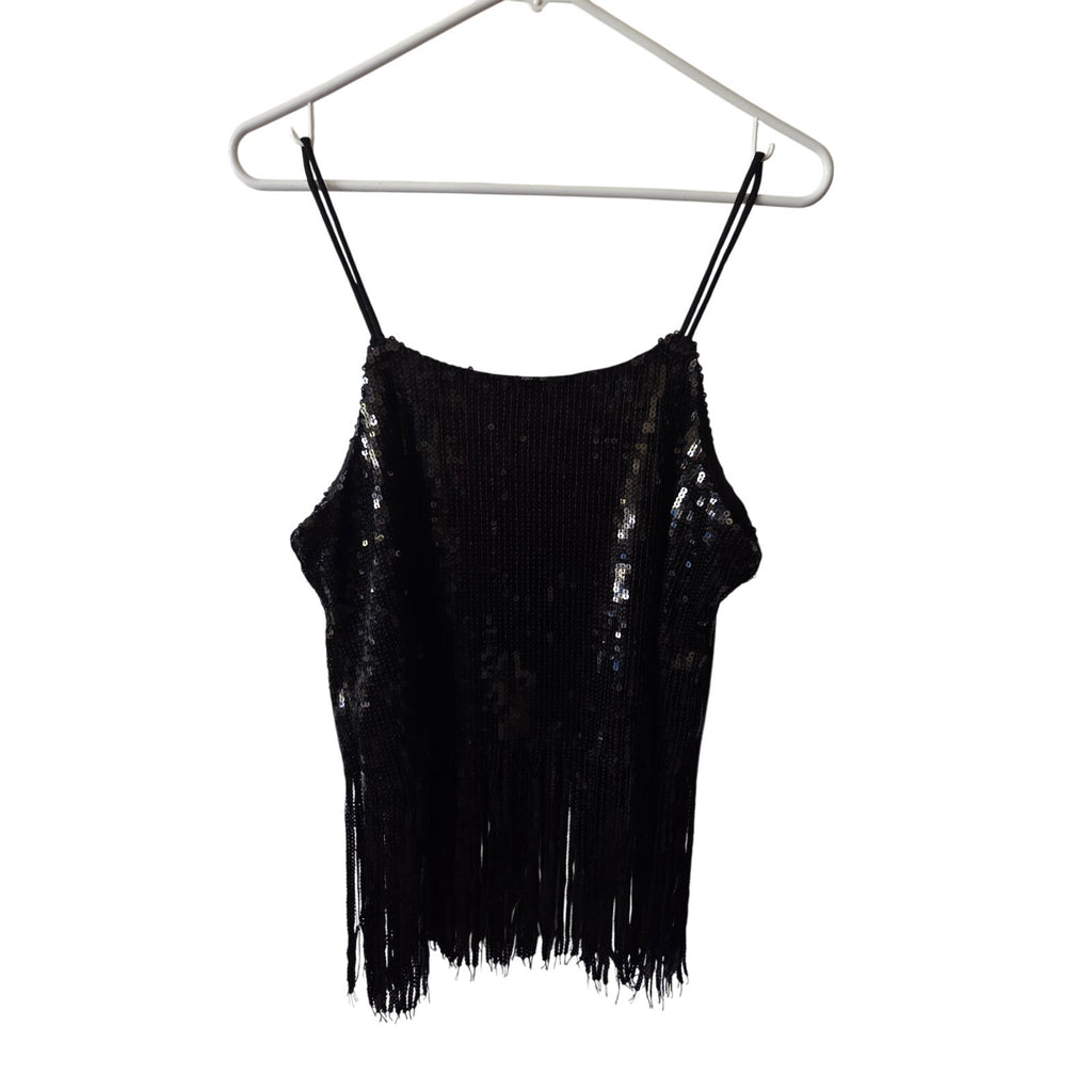 Marc Jacobs Sequined Tank Top with Fringe Women's Size M