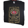 San Francisco 49ers Whiskey T-Shirt with Gold Foil Size L