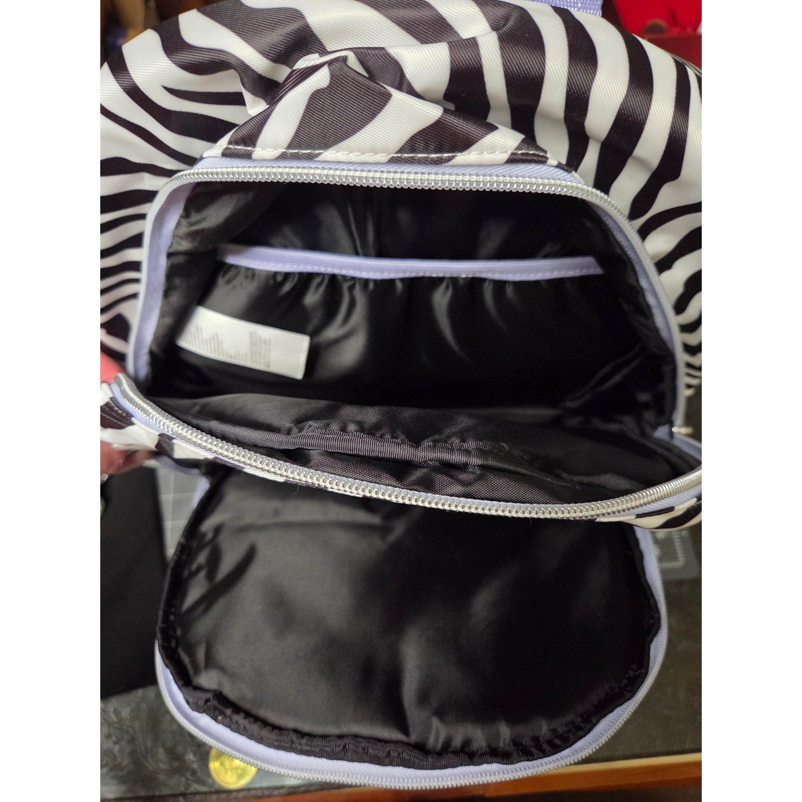 NWT Hurley Girls Blk/Wht Flip Up or Down Backpack 4A7180-K25