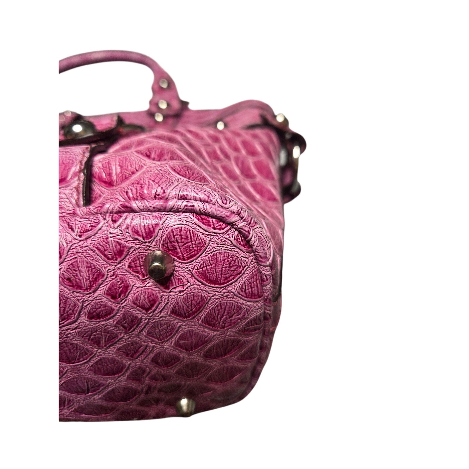 Guess Vintage Pink Studded Crocodile Bag