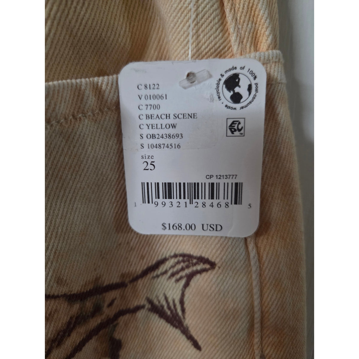 NWT We the Free Tinsley Printed Jeans in Beach Scene Size 25