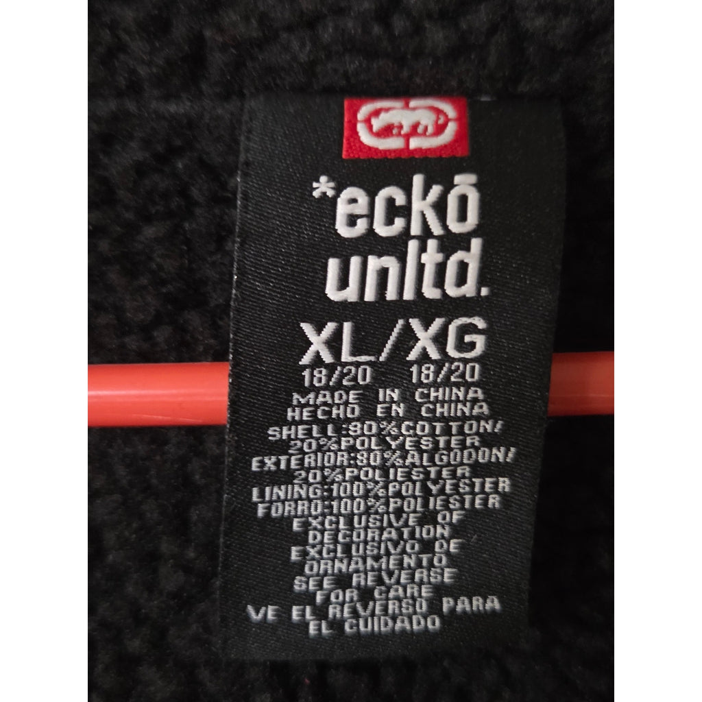 Ecko Unltd Full Zip Hooded Y2K Jacket Size XL