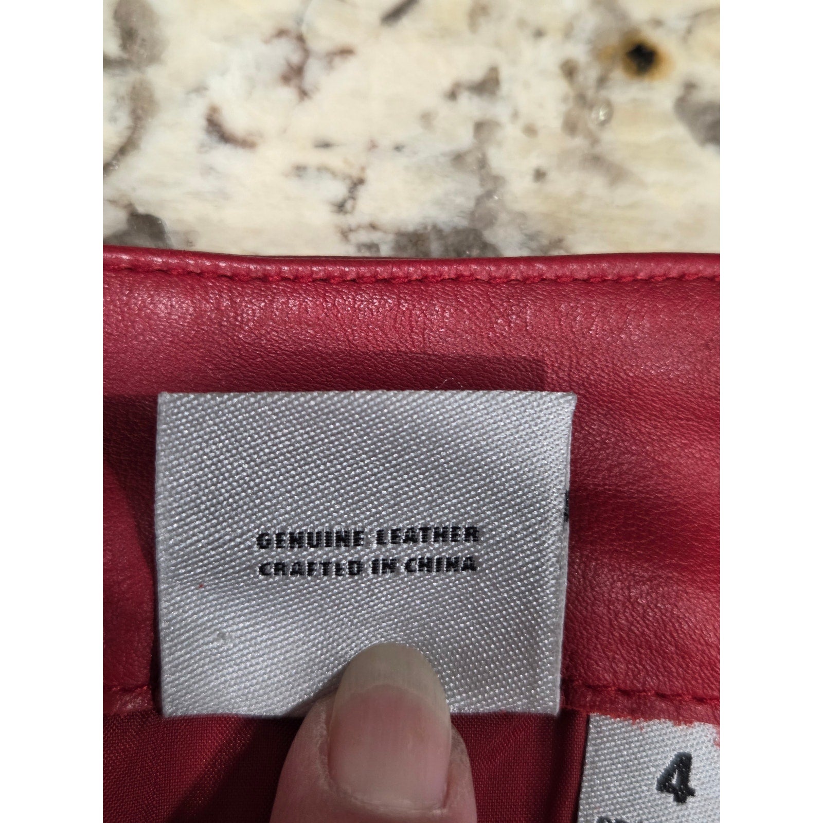 NWT Vintage 90's Wilson's Red Leather Mini Skirt Women's Size 4