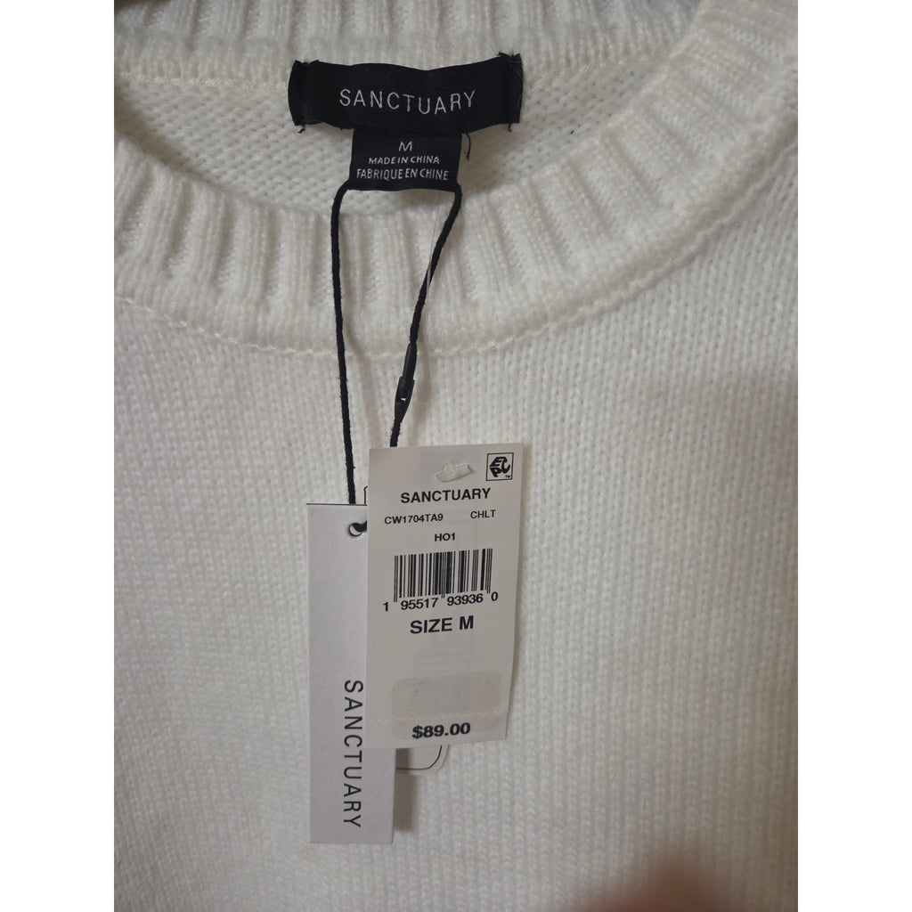 NWT Sanctuary Sporty Stripe Crewneck Sweater Size M