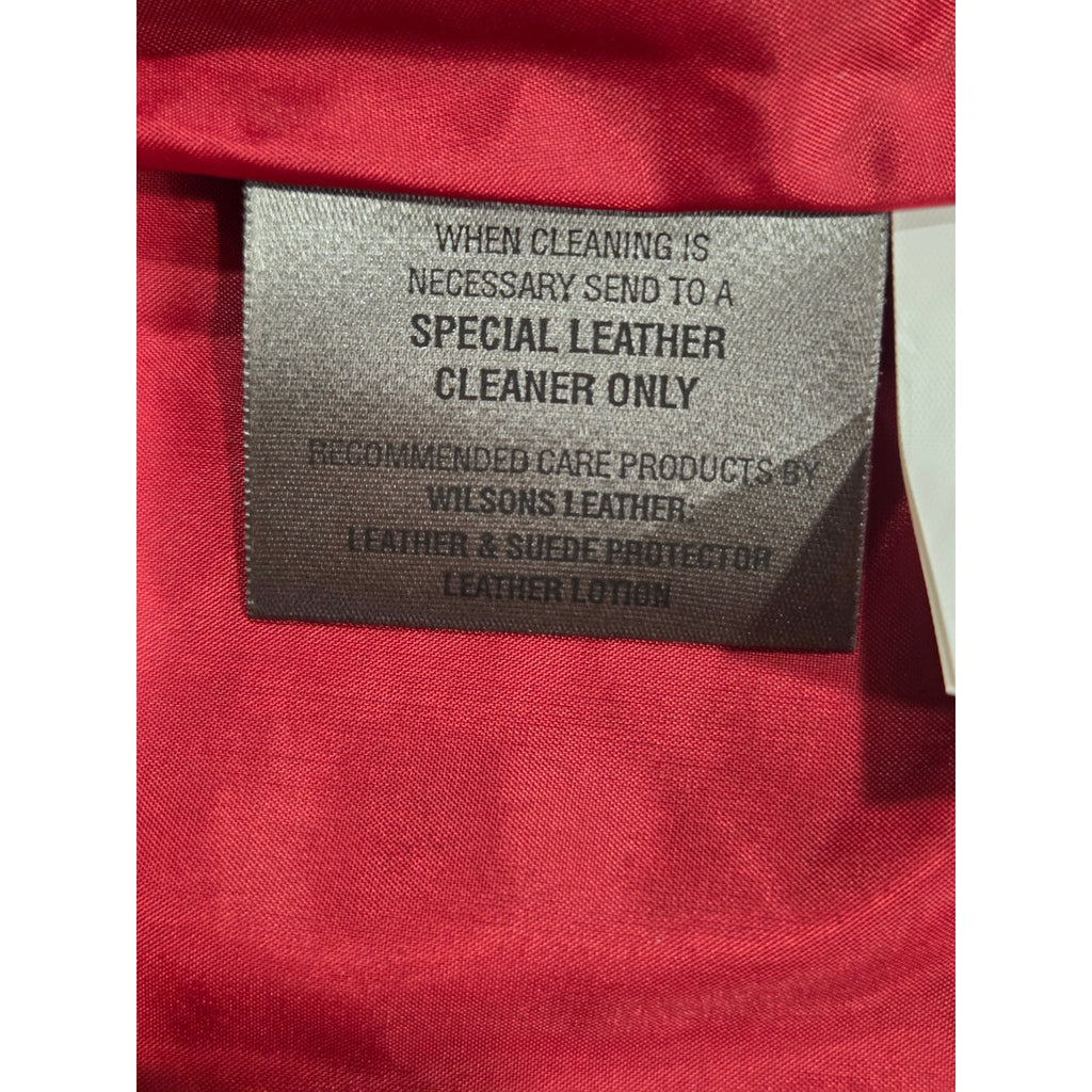 NWT Vintage 90's Wilson's Red Leather Mini Skirt Women's Size 4